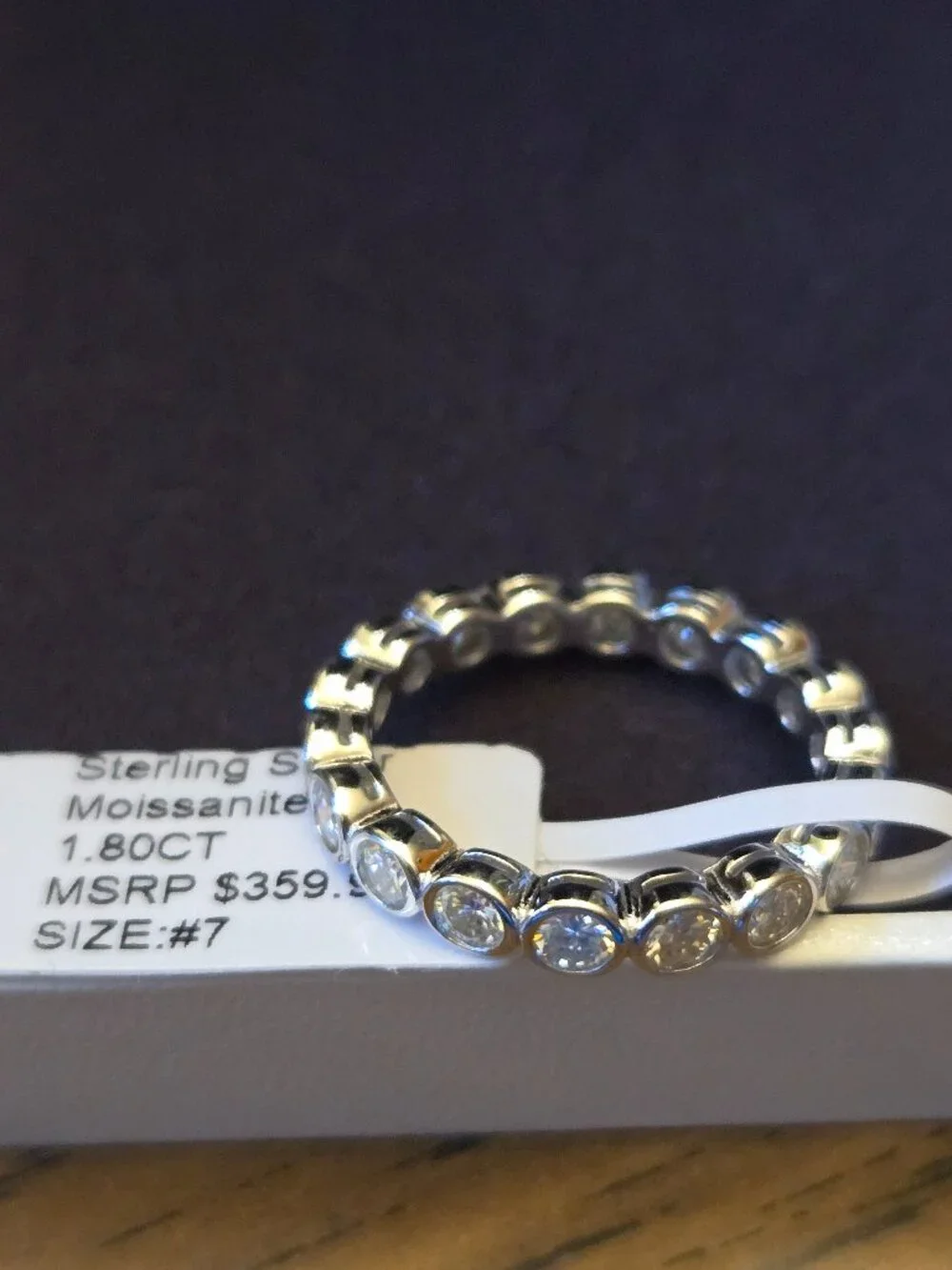 💎 1.80 CT Moissanite Eternity Band – Sterling Silver – Size 7 💎